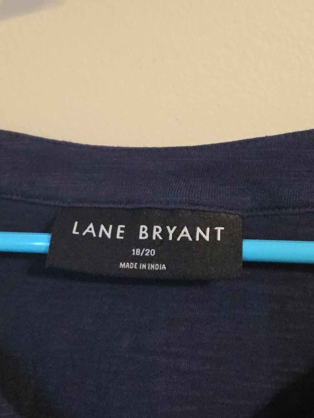 Lane Bryant Navy and White Lace Sleeve V Neck Blouse. In EUC - Picture 3 of 5